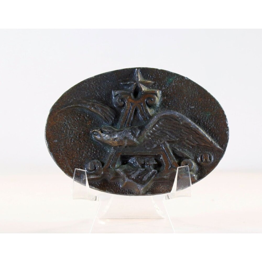Anheuser Busch Budweiser Beer Belt Buckle P-168 Solid Brass Buckle Vintage